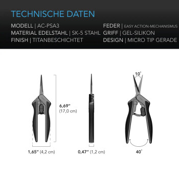AC Infinity rostfritt stålskär 16,7 cm rak blad