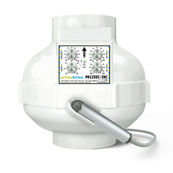 Frånluftsset PrimaKlima PKVS-125EC-THC Temp & Hygro Control 680 m³/h, ø125 mm
