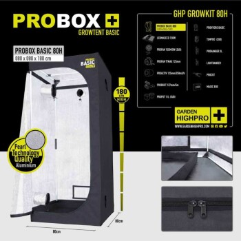 Garden Highpro 80x80x180 cm Growbox Set LEDMAXECO 150W -B Ware
