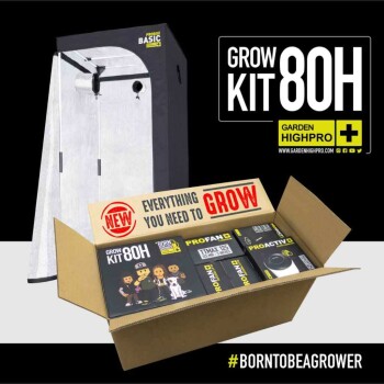Garden Highpro 80x80x180 cm Growbox Set LEDMAXECO 150W -B...