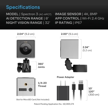 AC Infinity SPECTRON 3 – AI-driven 4K-odlingskamera med mörkerseende