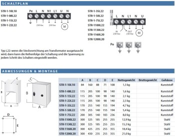 5-level Step Transformer STR 1,5A Speed controller