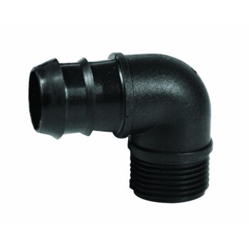 Hose connection 90° angle 3/4 inch male thread on 20mm