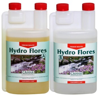 CANNA Hydro Flores A+B 1L, 5L, 10L for hard water