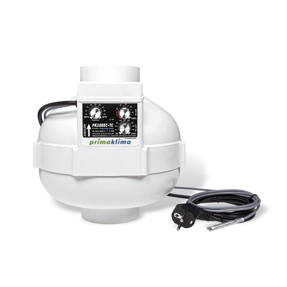 PrimaKlima Extractor Fan PK100EC-TC 580m³/h speed/temperature control