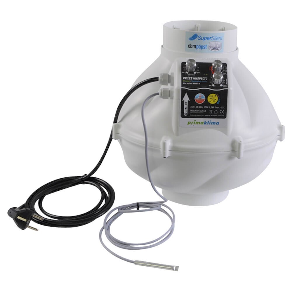 Prima Klima Whisperblower Extractor Fan EC-TC Temperature Control 800m