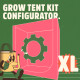Grow Tent complete kit configurator 150x150x200-220 cm