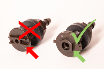 Blumat water filter for high tank connection