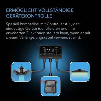 AC Infinity UIS förlängningskabel Controller AI+, Controller 69 Pro och Pro+ (M-M), 3