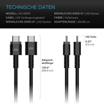 AC Infinity UIS förlängningskabel Controller AI+, Controller 69 Pro och Pro+ (M-M), 3
